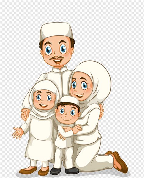 Kartun Muslimah Gambar Animasi Keluarga Kecil Bahagia / Gambar Animasi ...