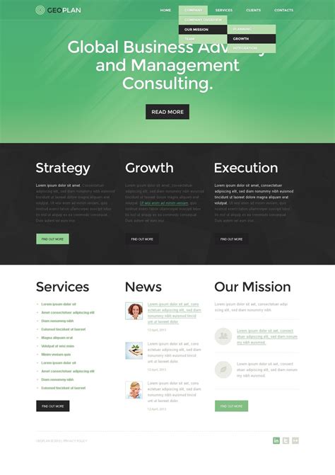 Management Company Responsive Website Template #43098