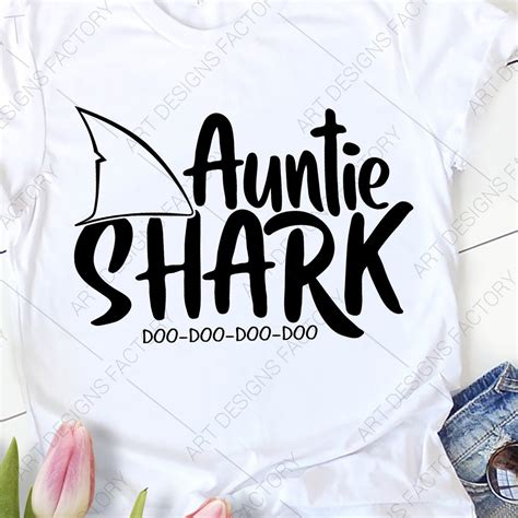 Auntie Shark SVG, Shark SVG, Shark Family SVG, Shark Birthday Svg ...