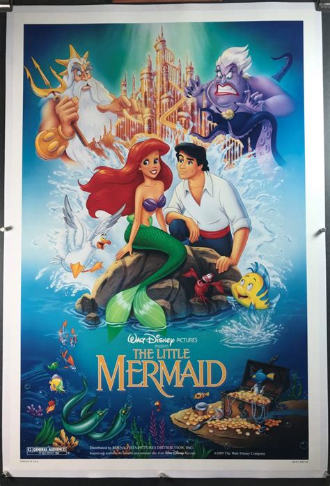 THE LITTLE MERMAID, Original Vintage Walt Disney Cast Style Movie ...