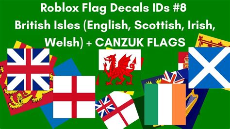 Roblox Flag/Decal IDs #8 - English/Scottish/Irish/Welsh/British - YouTube