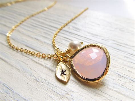 Opal Necklace Gold October Birthstone Necklace Personalized - Etsy