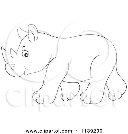 Rhino Outline Drawing at PaintingValley.com | Explore collection of ...