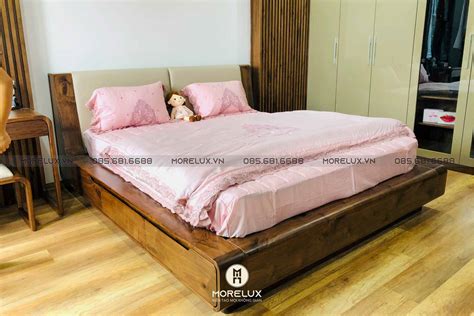 Giường Ngủ Gỗ Cao Cấp GN02 cho phòng ngủ 20m2