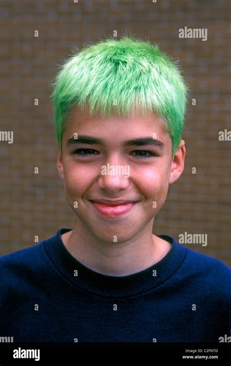 French-Canadian boy, boy, boy with green hair, green hair, green haired ...