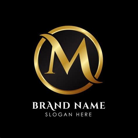 Luxe letter m-logo sjabloon in goud kleur. | Premium Vector | Letter m ...