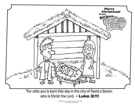 Luke 2:11 Christmas Coloring Page - Whats in the Bible