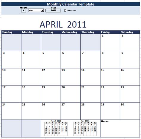 9 Free Monthly Calendar Schedule Templates in MS Word and MS Excel