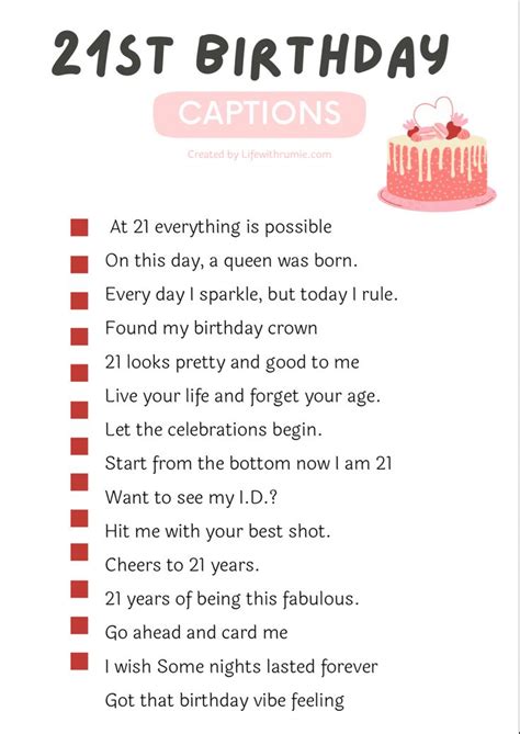 21st birthday captions that will make your day memorable | 21st ...