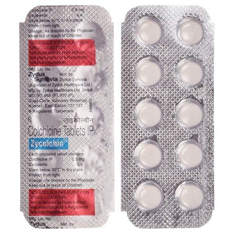 Colchicine Tablets 0.5mg at Rs 39/stripe | Nagpur | ID: 22624145662