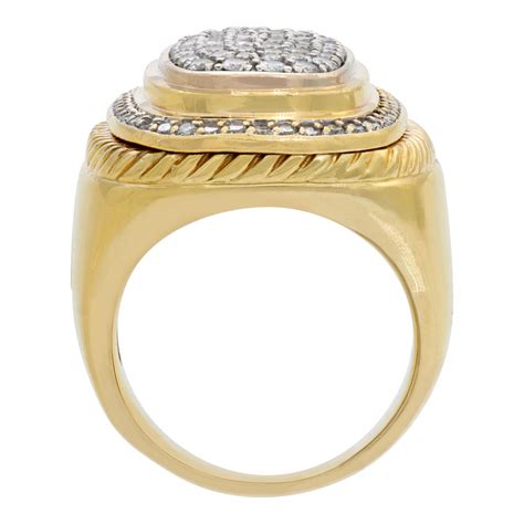 David Yurman 18k yellow gold ring with over 1.50 carats