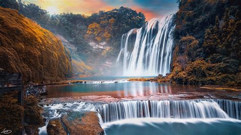 Download River Nature Waterfall HD Wallpaper