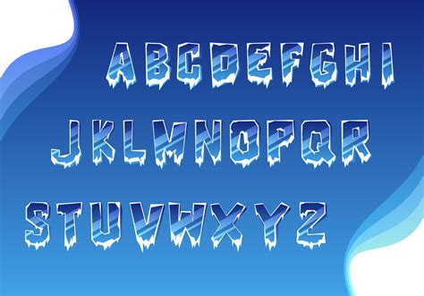 Simple Icy Alphabet Vector 273626 Vector Art at Vecteezy