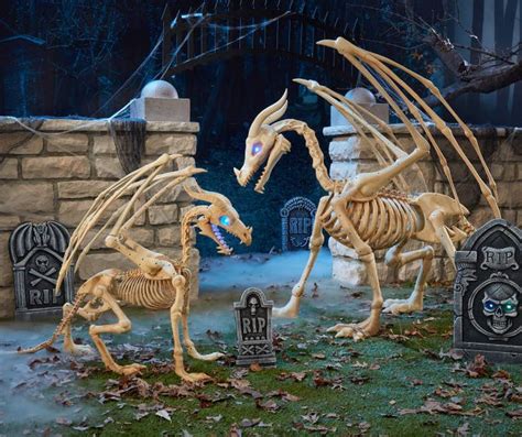 48 | Halloween skeleton decorations, Halloween skeletons, Animated dragon