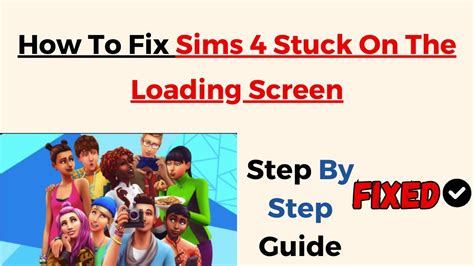 How To Fix Sims 4 Stuck On The Loading Screen - YouTube