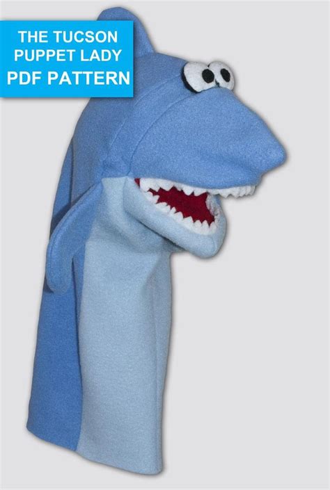 Shark Puppet Sewing Pattern - Etsy | Puppet patterns, Hand puppets, Puppets