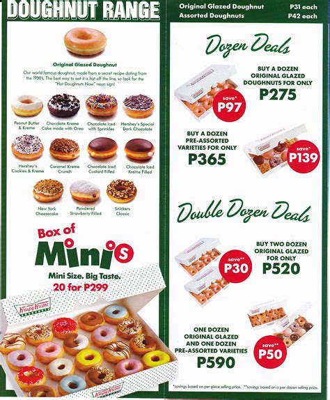 Menus in Manila: Krispy Kreme Philippines Menu