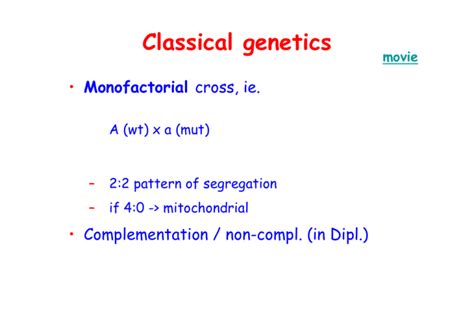 Classical genetics