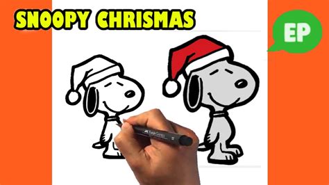 Comment dessiner Snoopy Christmas - Peanuts - Cours de dessin pour ...