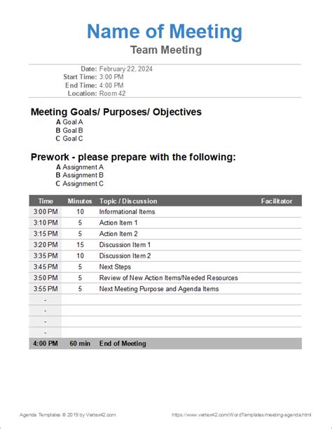 Meeting Minutes Template Google Docs Free