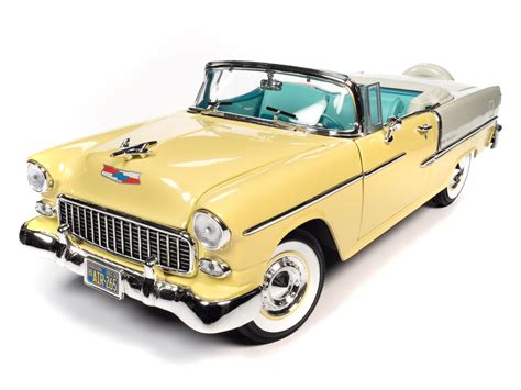 Buy AMERICAN MUSCLE 1955 Chevy Bel Air Convertible 1:18 Diecast Model ...