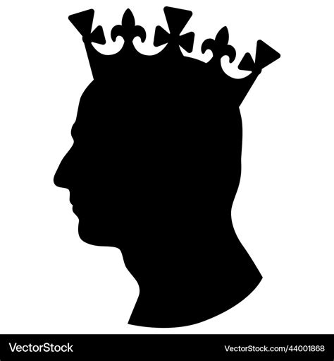 Silhouette profile of king charles iii new king Vector Image