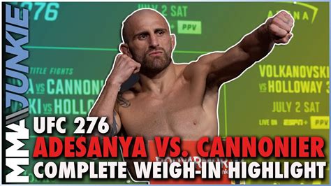 UFC 276 Complete Card Official Weigh-in Highlight - YouTube