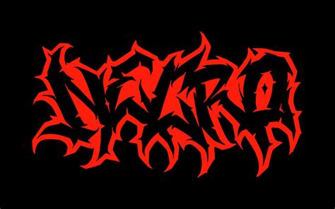 Graffiti Death Metal Logo - Red Mixed Media by Necro