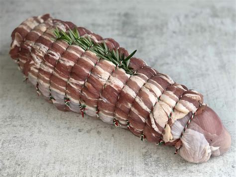 Stuffed & Rolled Boneless Turkey Crown with Bacon Lattice | Larder London