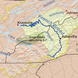 French Broad River Map