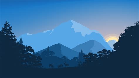 Black, blue, and gray mountain digital illustration HD wallpaper ...