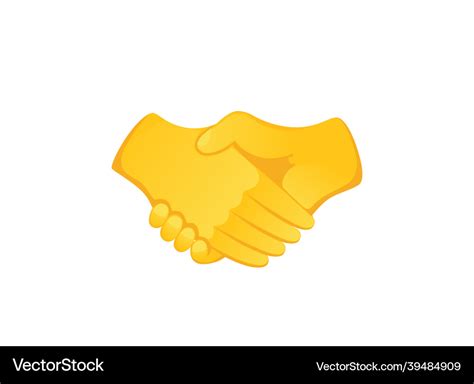 Handshake icon hand gesture emoji Royalty Free Vector Image