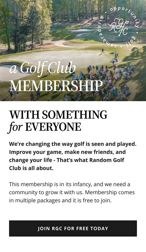 Become a Member of Random Golf Club