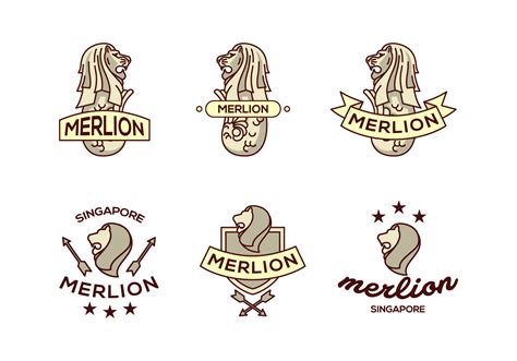 Merlion lion logo vector pack 125929 Vector Art at Vecteezy