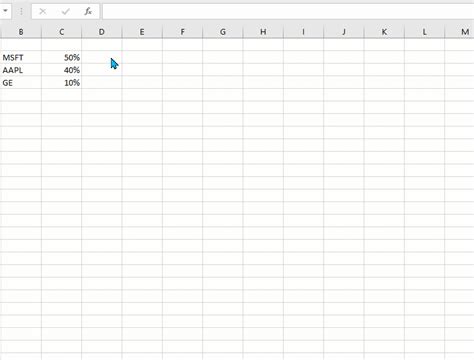 Efficient Frontier using Excel (with MarketXLS Formulas)