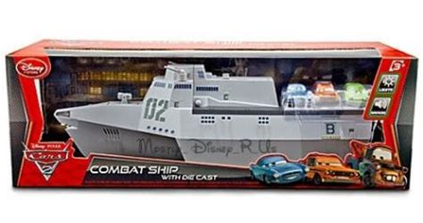 Disney Store Pixar Cars 2 Combat Ship Play Set W/ 3 Diecast Cars ...