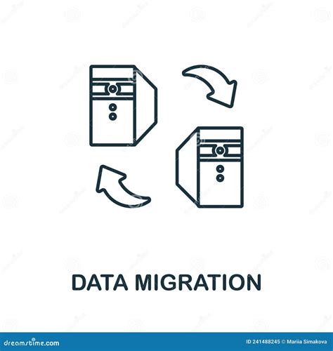 Data Migration Icon. Line Element from Technology Collection. Linear ...