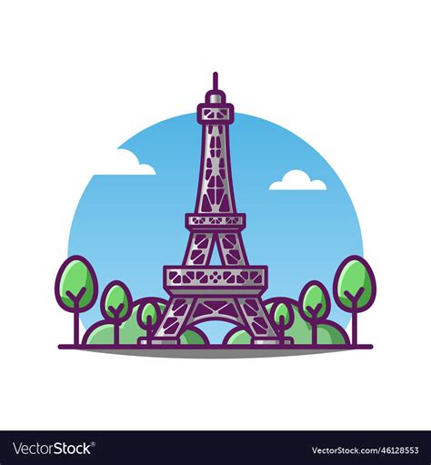 Eiffel tower cartoon Royalty Free Vector Image