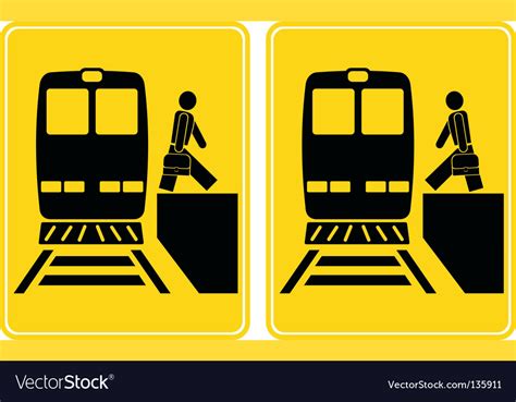 Train station signs Royalty Free Vector Image - VectorStock