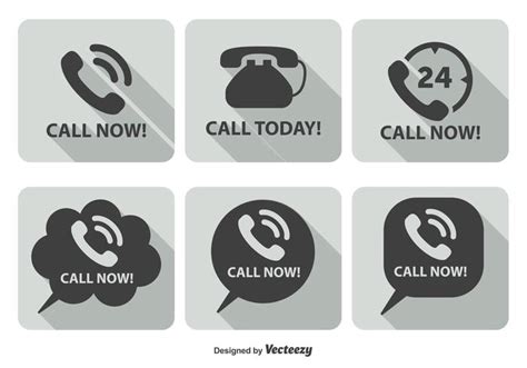 Call Now Icon Set - Download Free Vector Art, Stock Graphics & Images