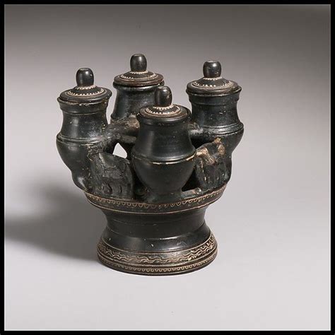 Terracotta kernos (vase for multiple offerings) | Greek, South Italian ...