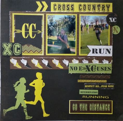 Cross Country - Scrapbook.com | School scrapbook layouts, Cross country ...