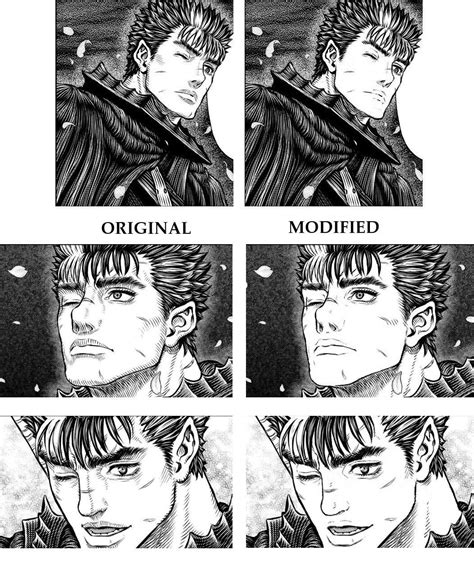 I wondered how Guts' new artstyle would look without some of his "face ...