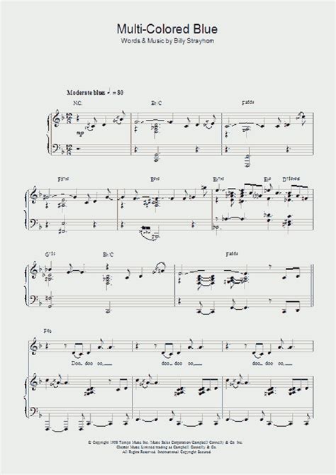 Multi-Colored Blue Piano Sheet Music | OnlinePianist