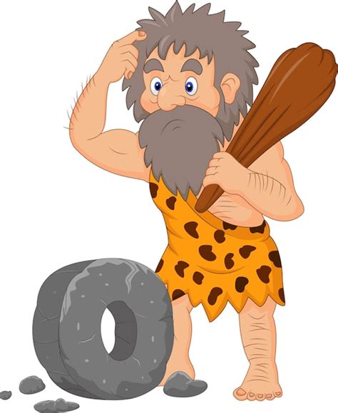 Caveman Wheel Cartoon