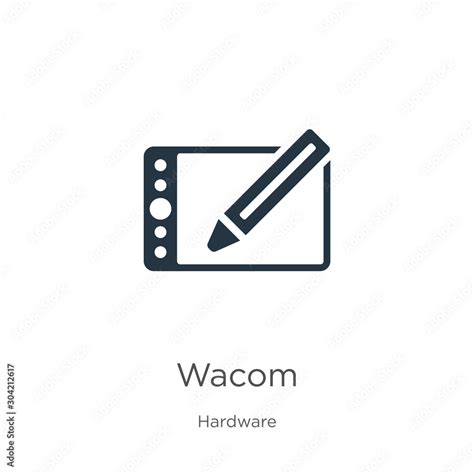 Wacom icon vector. Trendy flat wacom icon from hardware collection ...