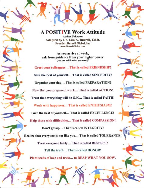 A Positive Work Attitude