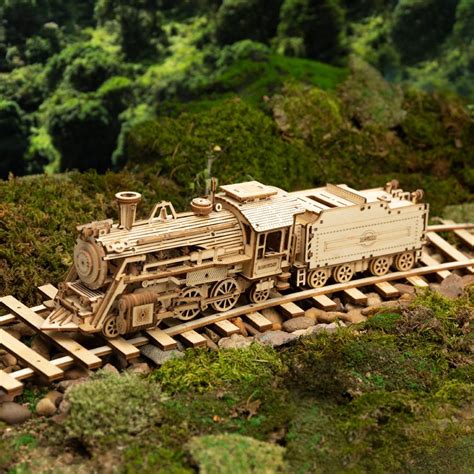 Diy Steam Train Model Wooden Assembly Kits Present – Leones Marvelous Items