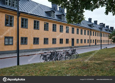 Stockholm Sweden Sept 2022 Old Yellow Traditional Buildings ...