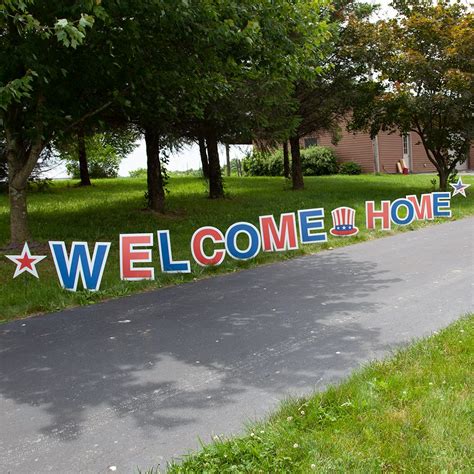 Welcome Home Military Yard Sign Letters | Vispronet